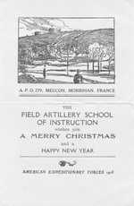 Field Artillery School, APO 779; Merry Christmas