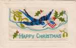 Christmas Blue Bird with Flap