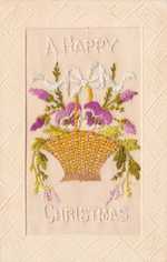 Christmas flower basket