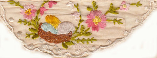 card: Easter british and french flag with flap 